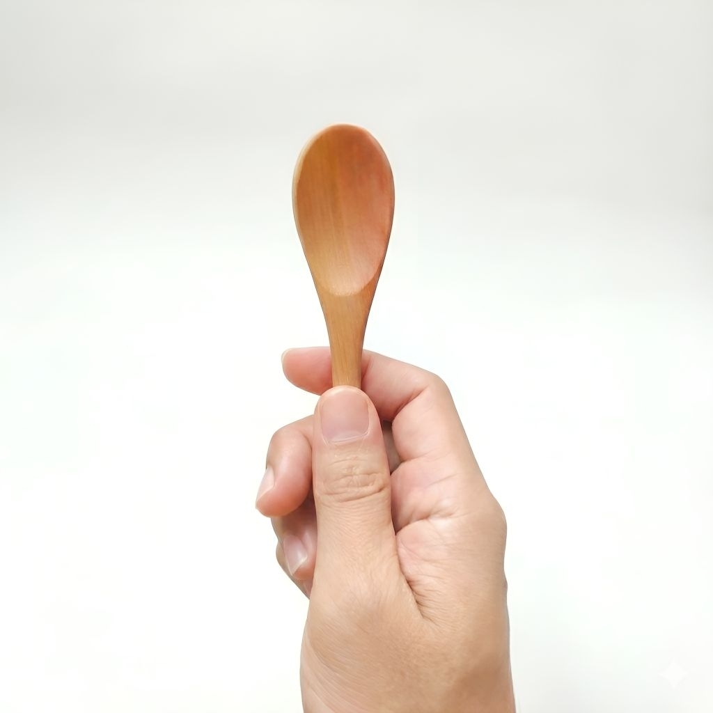 Sendok Madu Kayu 12,5cm Food Grade | Sendok Kayu Alami untuk Madu