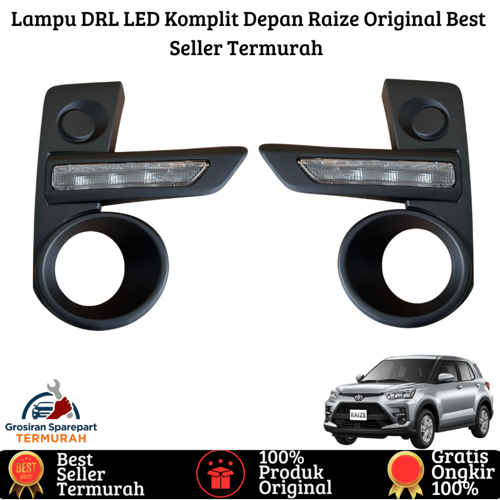 Lampu DRL LED Komplit Depan Raize Original Best Seller Termurah