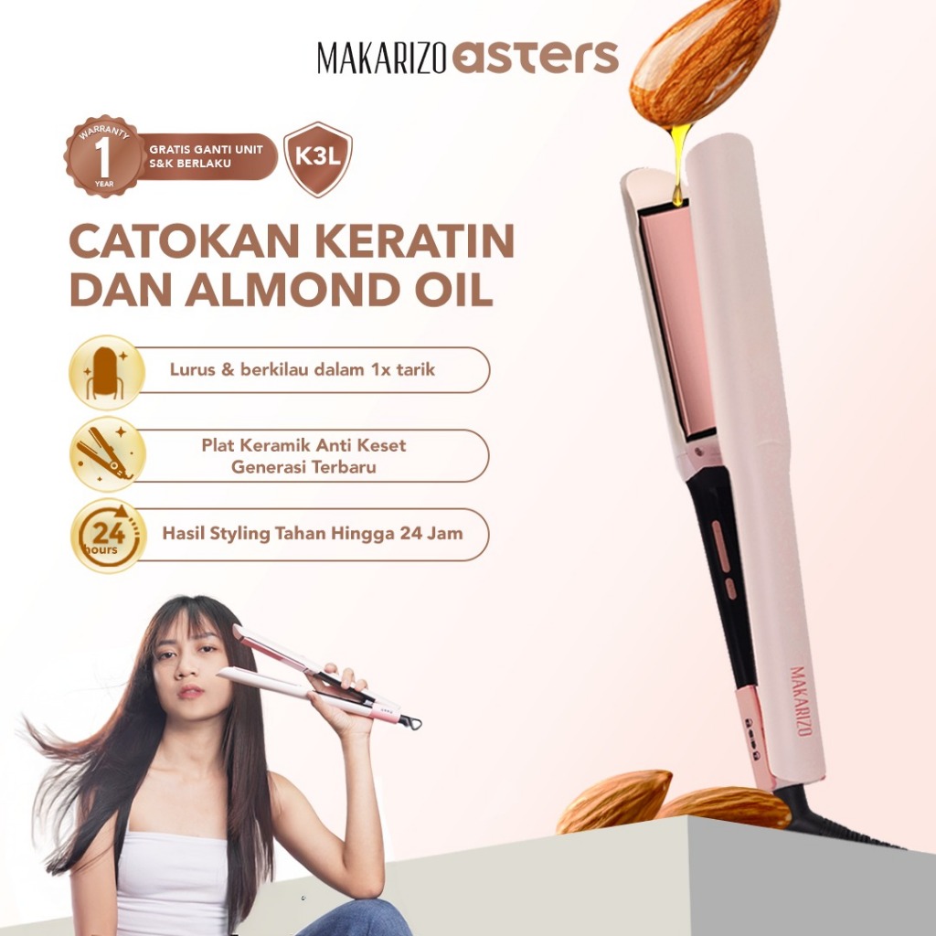 Makarizo Asters Ultra Fast High Performance Hair Iron - Catokan Keratin