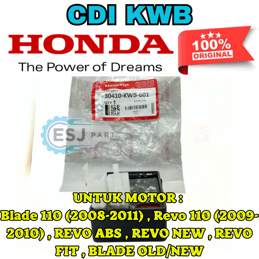 ORIGINAL ASLI CDI KWB HONDA ASLI AHM Revo Absolute 110/Honda Blade 110 BERKUALITAS ASLI100% ORIGINAL