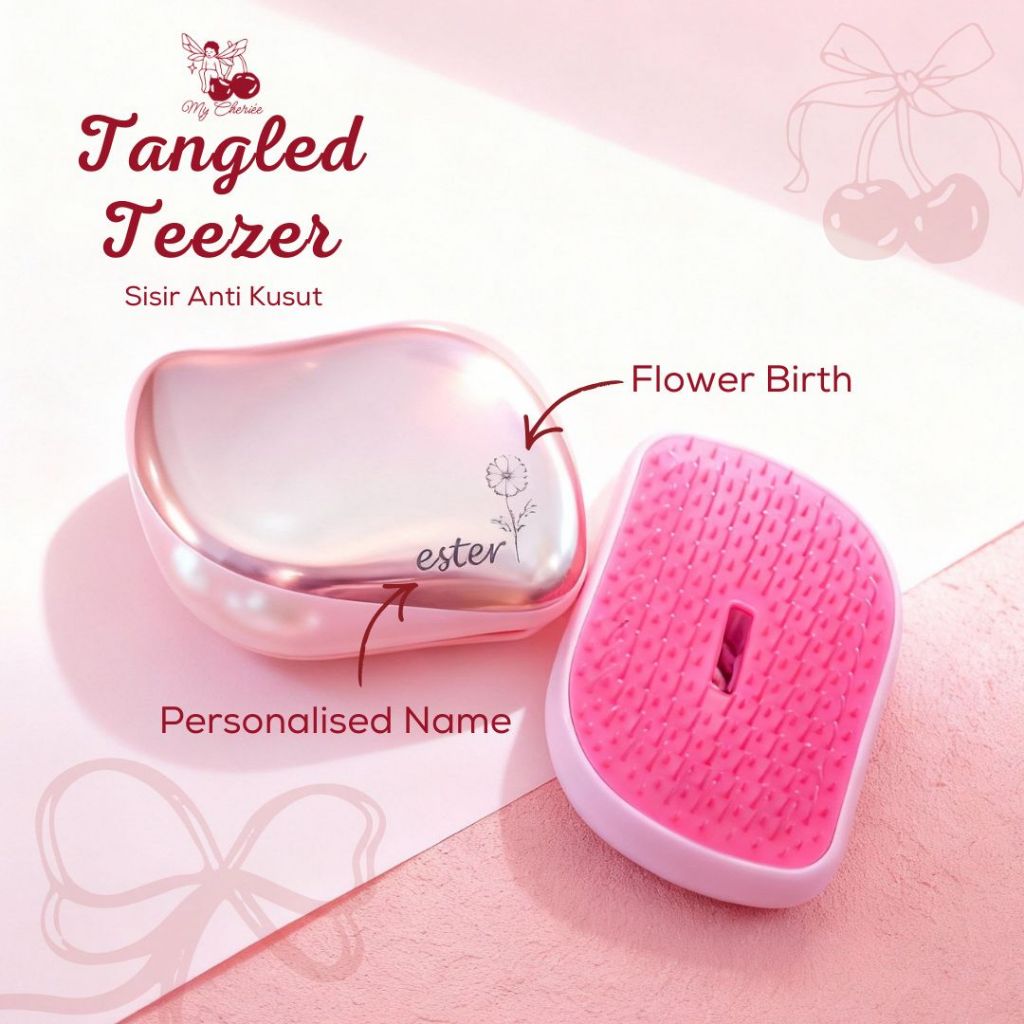 Sisir Custom Nama Tangled Teezer-Anti Kusut Hair Comb