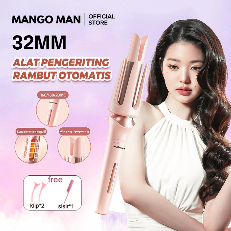 Catokan Keriting Keramik Otomatis Catokan Rambut Curly Hair Styler 32mm Layar LED New Desain Elegant