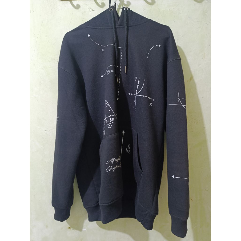 Hoodie Black Unisex, Hoodie Hitam (Mrjn Mathe)