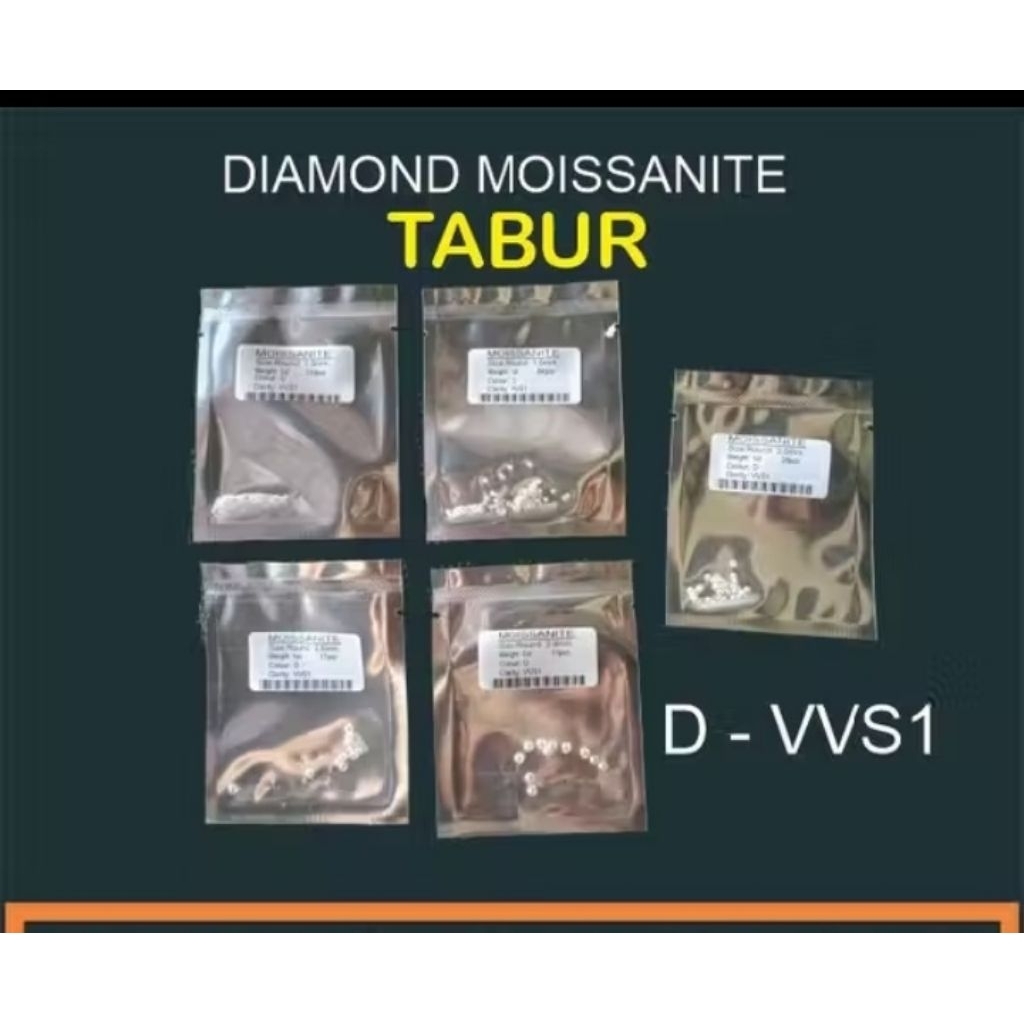 BERLIAN TABUR MOISSANITE – WHITE –  D - VVS1
