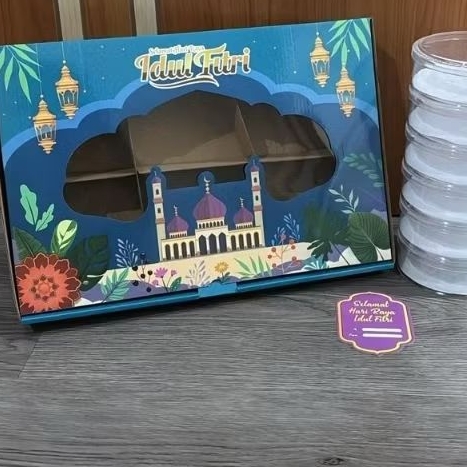 10 pcs Kardus kue kering kuker lebaran 2020 isi 6 toples standard dos paketan parcel