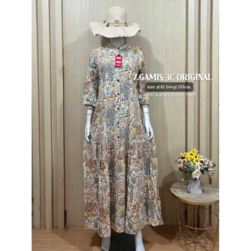 Gamis Motif Katun Rayon