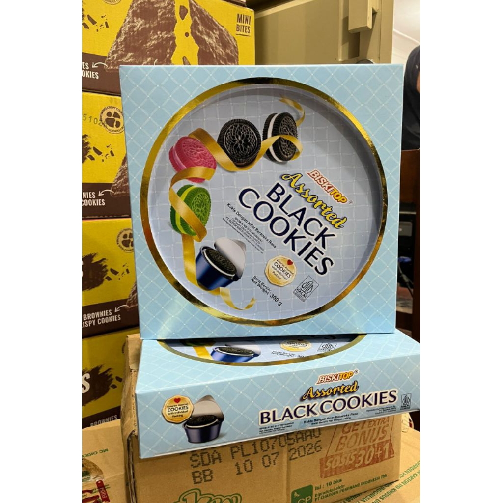 BISKITOP ASSORTED BLACK COOKIES | 300 gr | 1 DUS ISI 6 TOPLES