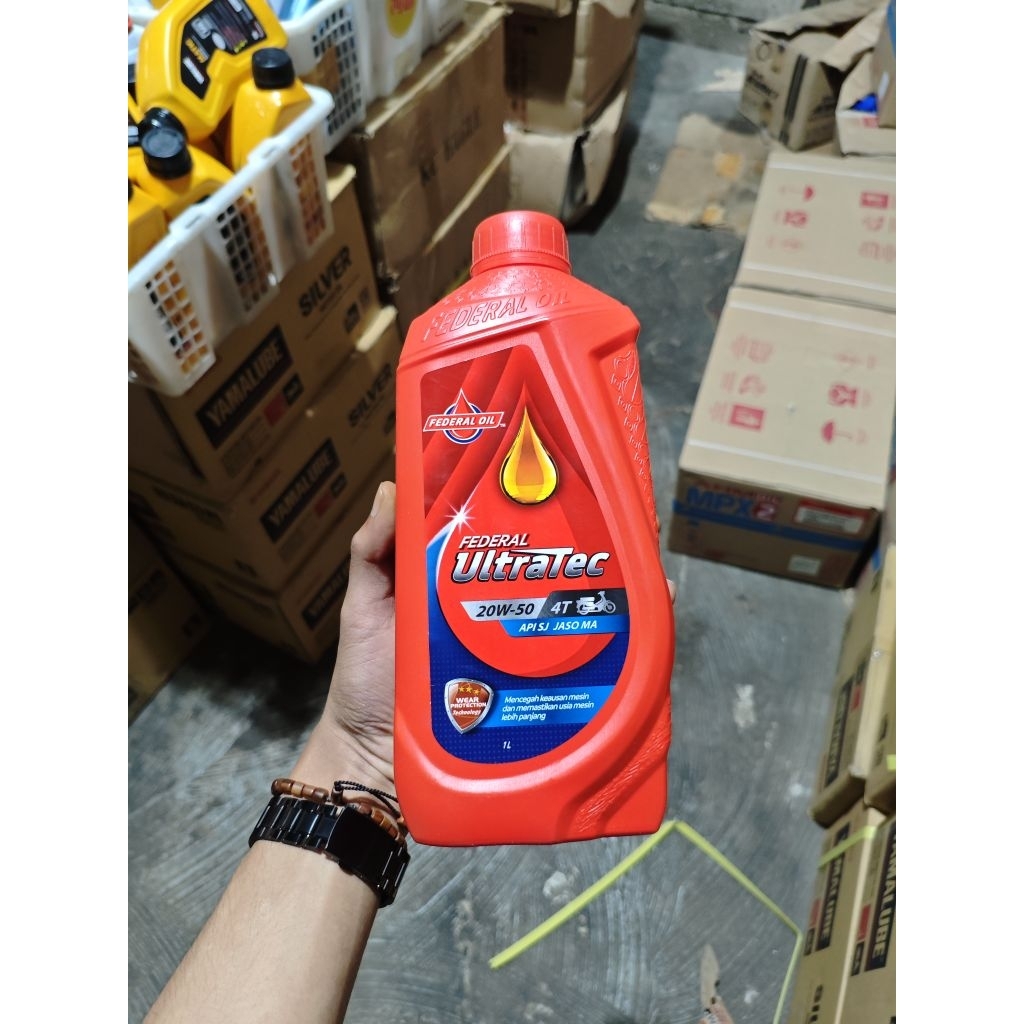 Federal Ultratec 1L SAE 20W-50 Oli Motor Honda Supra X 125 Tiger Revo GL Pro Mega Pro Verza Original