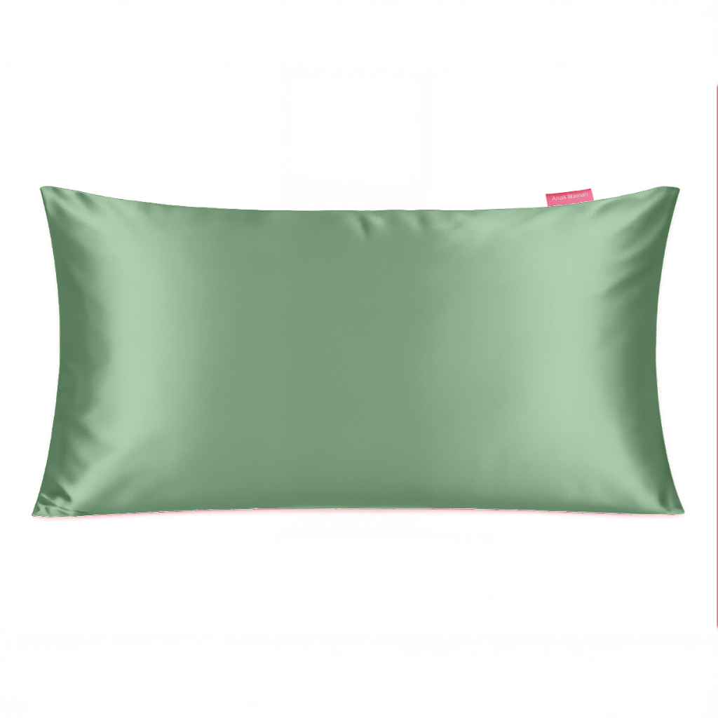 SARUNG BANTAL CINTA SATIN SILK TEBAL MOTIF POLOS PILLOW CASE PREMIUM