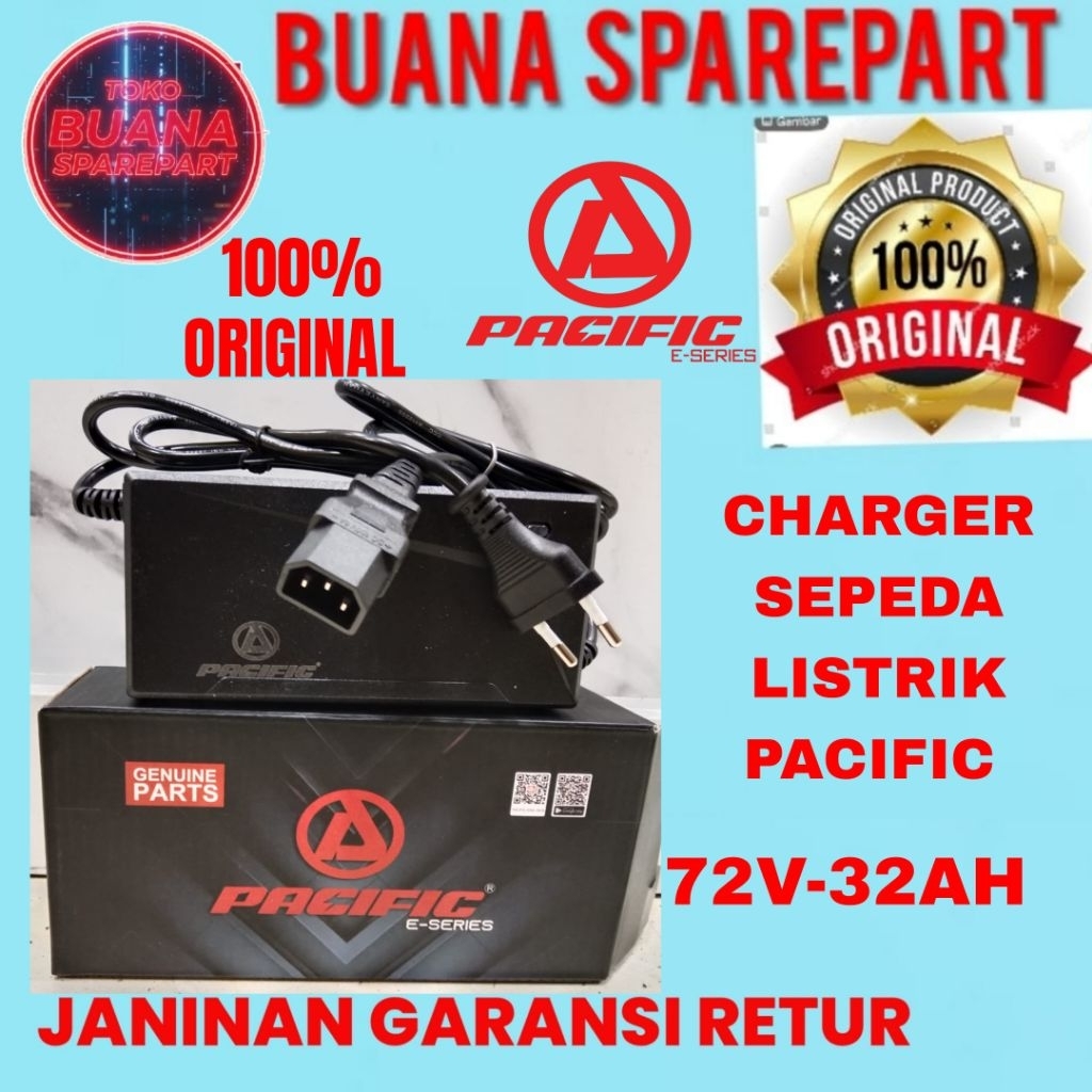 CHARGER / casan sepeda listrik pacific 72V-32Ah