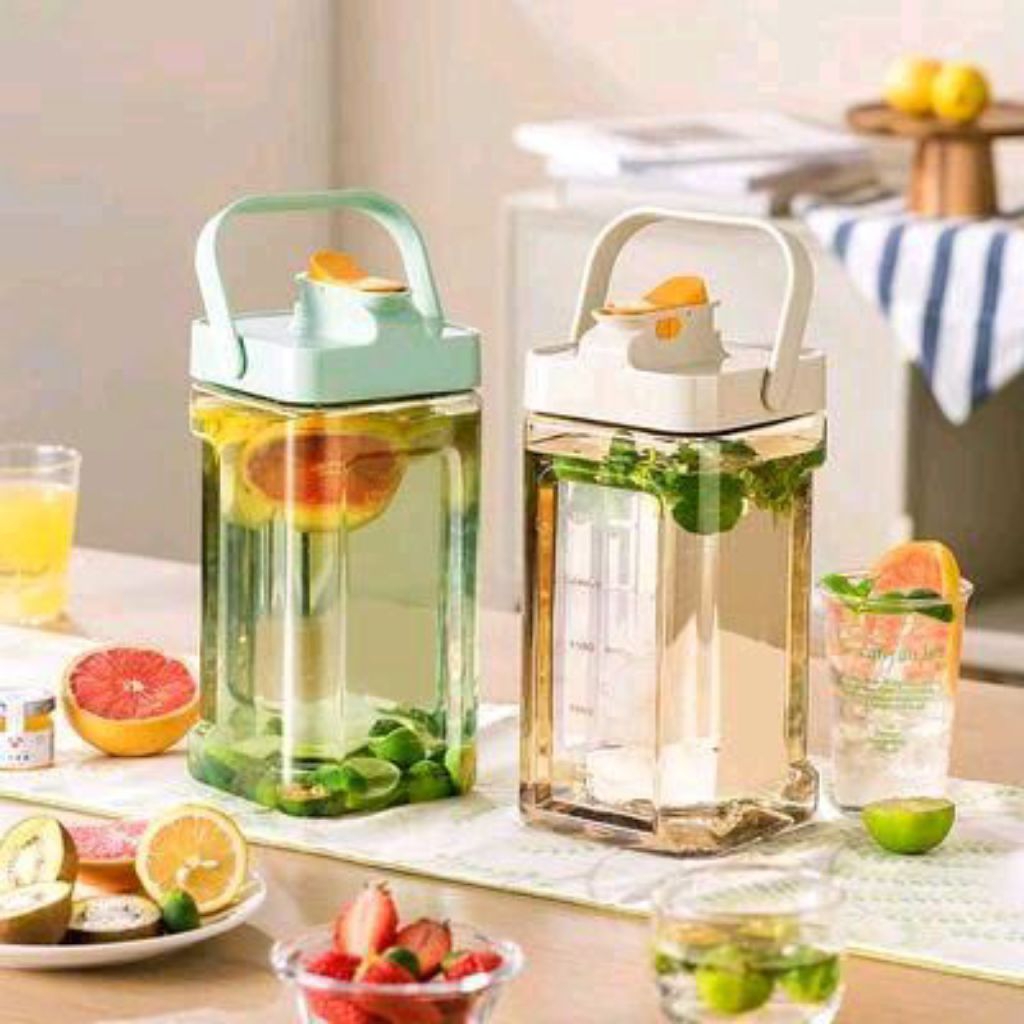 Picas Teko Minum Plastik Tap 3.5 Ltr - Hijau & Cream