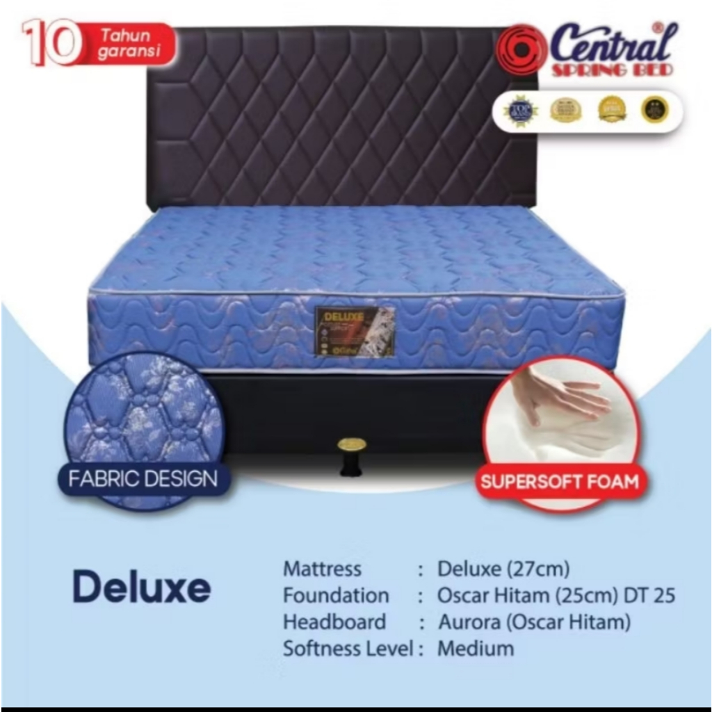 Bed set Kasur Central Springbed Deluxe Zest