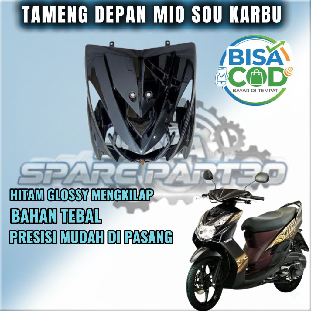 Tameng Depan Mio Soul Karbu Hitam