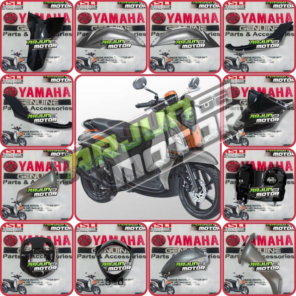 COVER BODY BODI HALUS FINO 125 2017 ABU ABU ORIGINAL YAMAHA