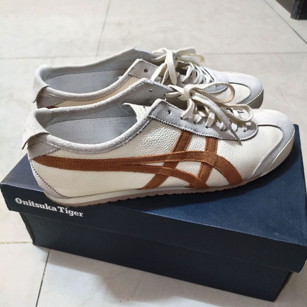 Onitsuka Tiger Mexico 66 VIN cream orange sepatu sneakers