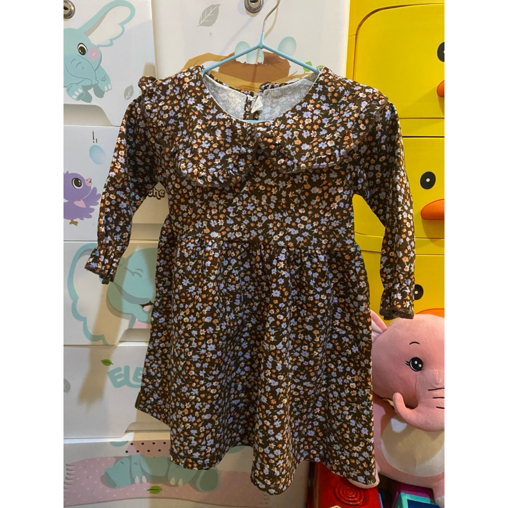 Baju Dress anak vintage lebaran size M usia 2 Tahun