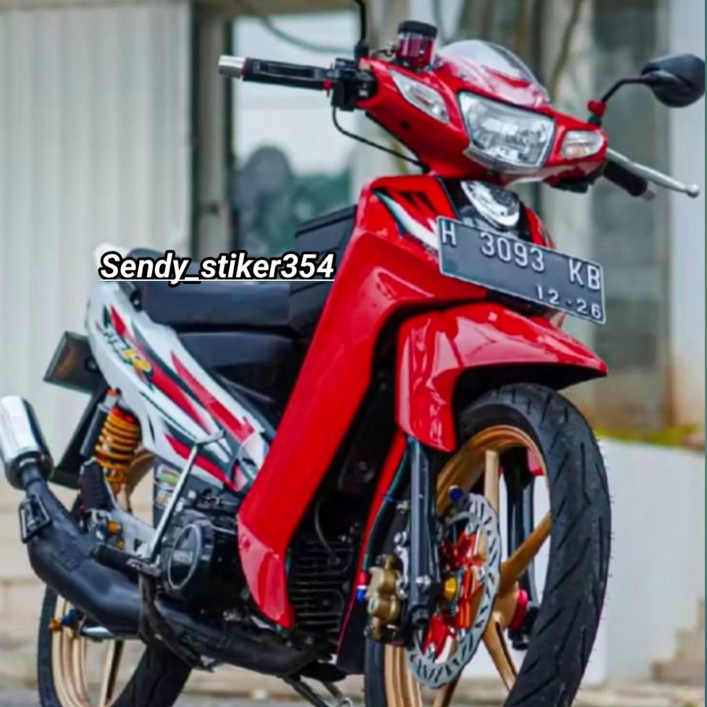 Striping lis sticker standar ori Yamaha FIZ R Millenium Merah Striping F1ZR Millenium Sticker fiz r 
