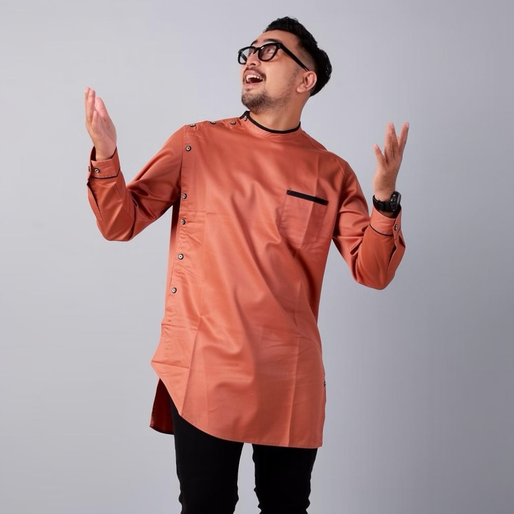 QURTA TERBARU KANCING SAMPING LENGAN PANJANG PAKISTAN KOKO MUSLIM