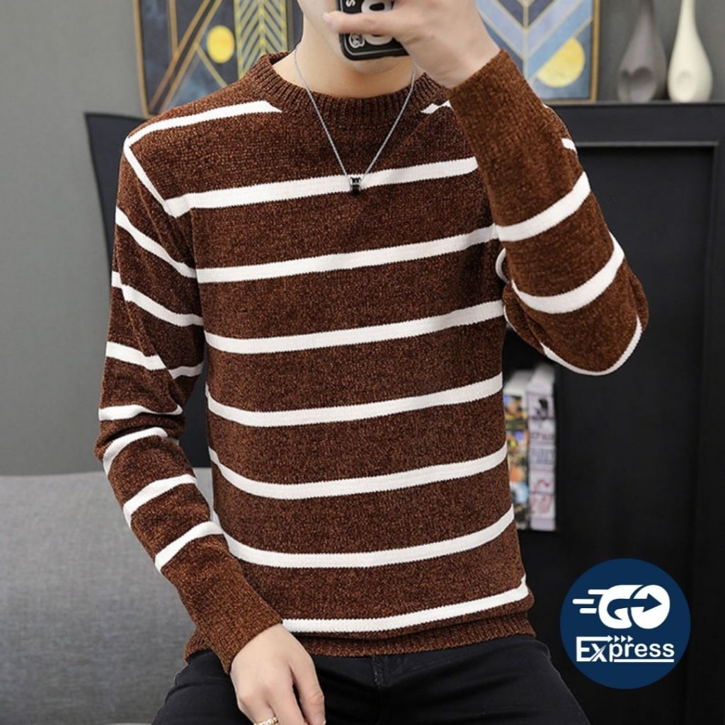 Sweater Pria Rajut Cotton Premium/Sweater Pria