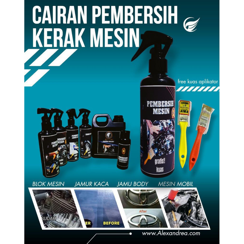 Pembersih Blok Mesin Mobil Motor Alexa / Cairan Pembersih Kerak Mesin / Cairan Pembersih Blok Mesin 