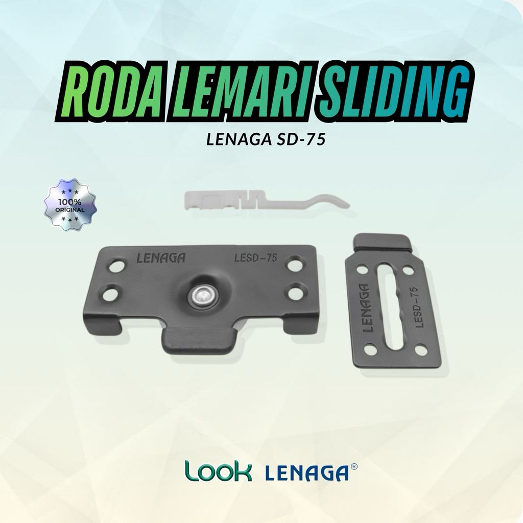[ 1 Set ] Roda Pintu Lemari Sliding LESD - 75 Lenaga  | Roda Pintu Lemari Geser
