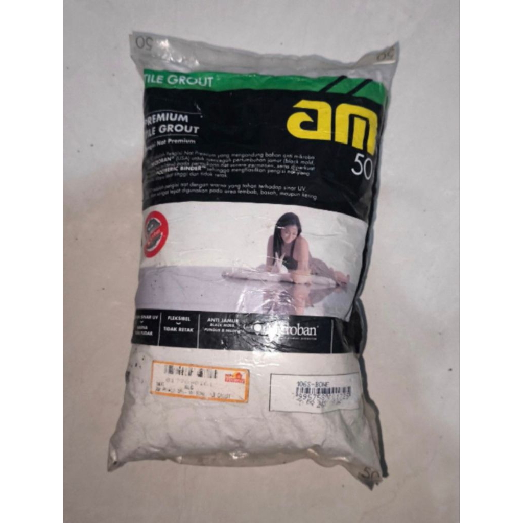 Pengisi Nat Keramik AM 50 Premium Tile Grout 1 kg warna 106S - BONE