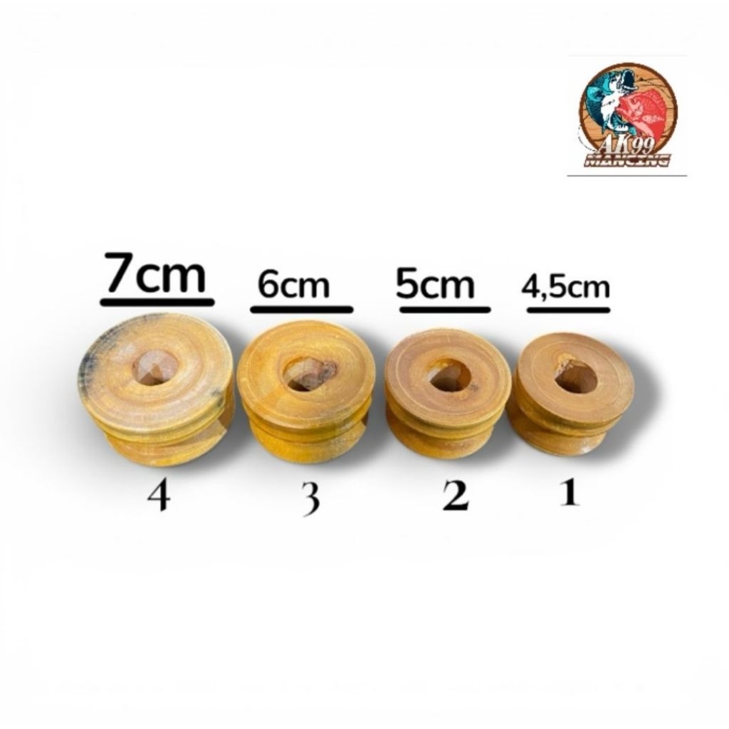 Gulungan Senar Pancing Bahan Kayu - Golongan Tali Pancing