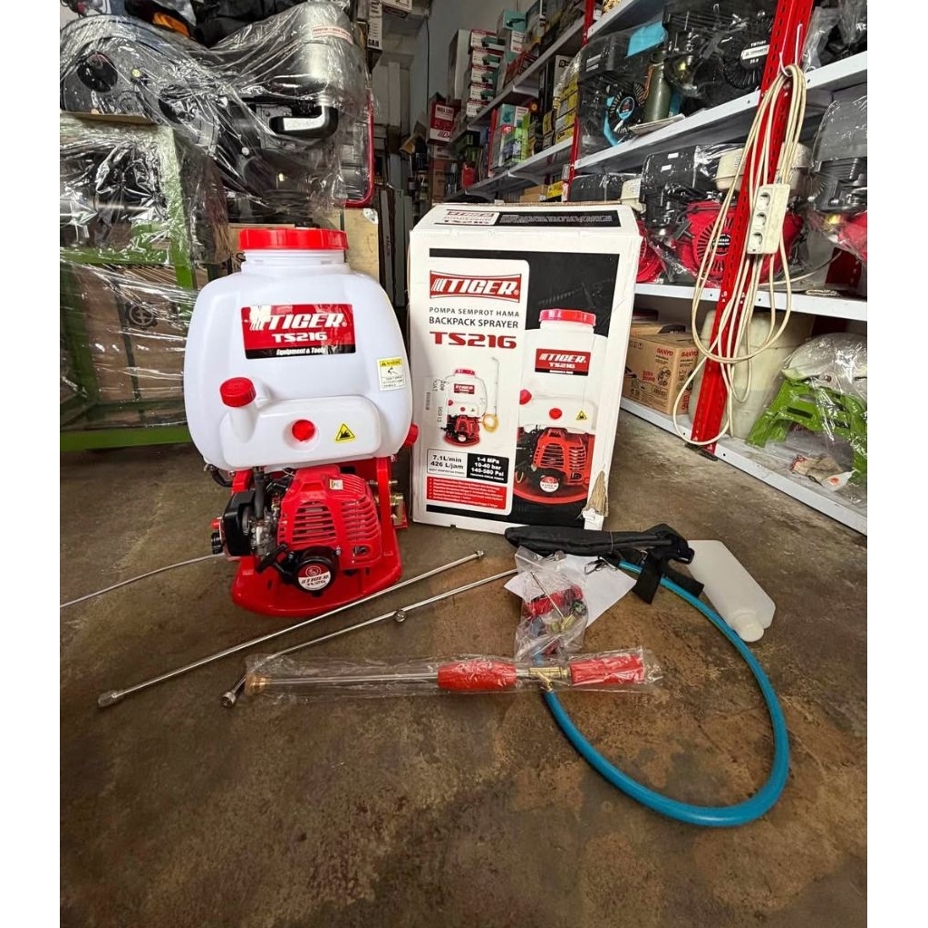 Mesin semprot Hama 2tak Tiger tangki 15 Liter