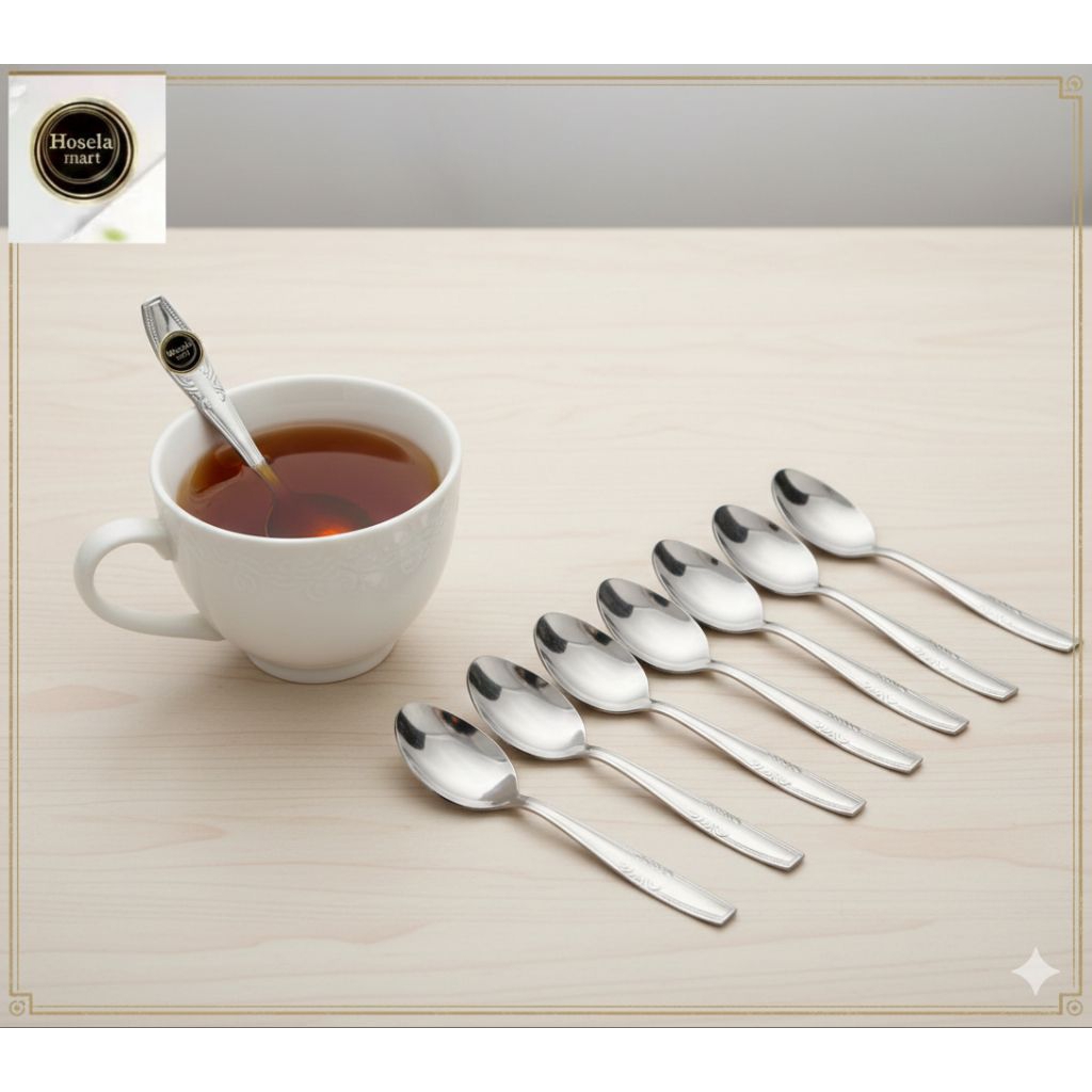 12pcs SENDOK PENDEK TEH/SENDOK KECIL ES KRIM STAINLESS MURAH 1 LUSIN SENDOK SENDOK TEH / sendok pend