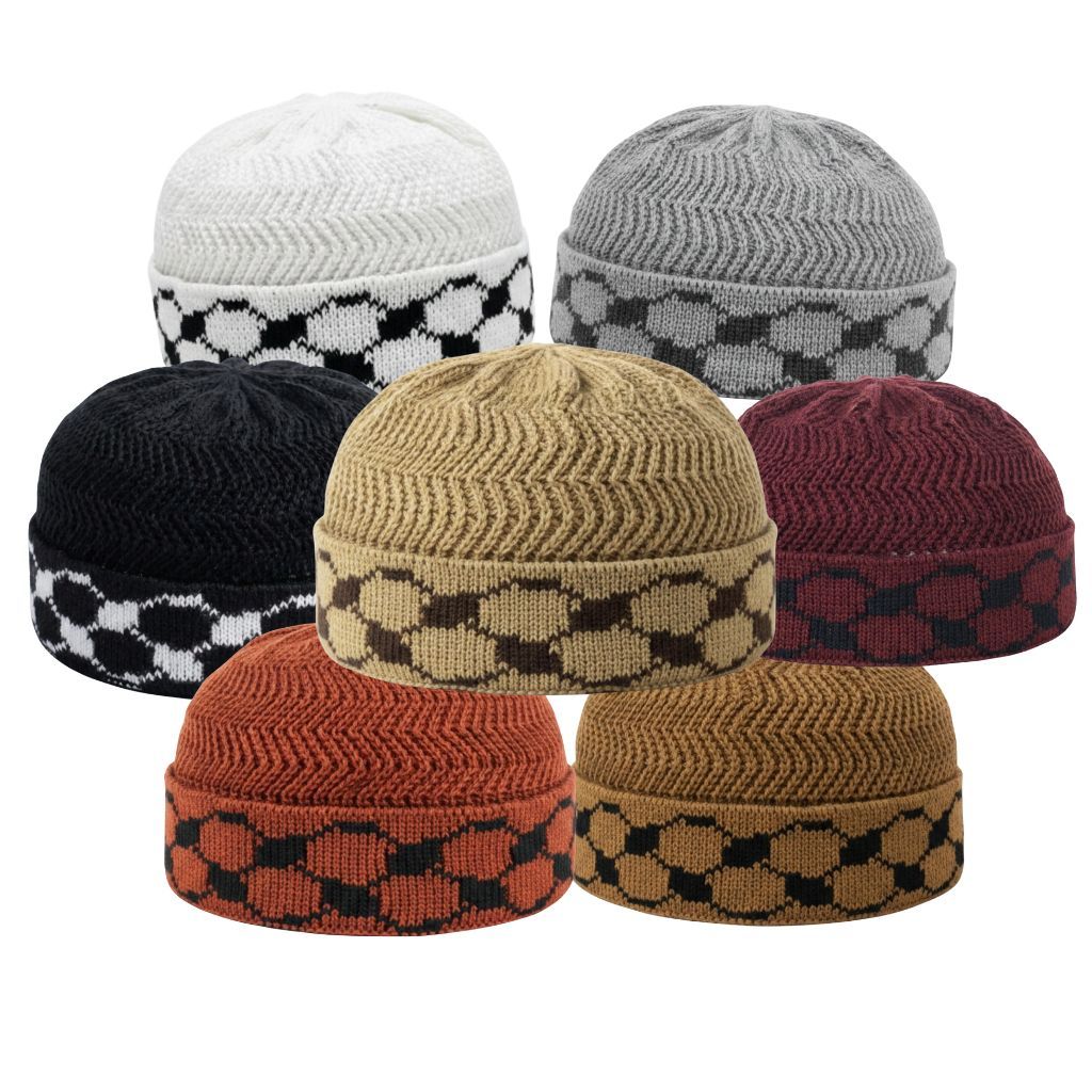 Kupluk Pria Sholat Rajut Dewasa | Peci Beanie Dewasa Elastis | Peci Kupluk Pria Lipat Multifungsi