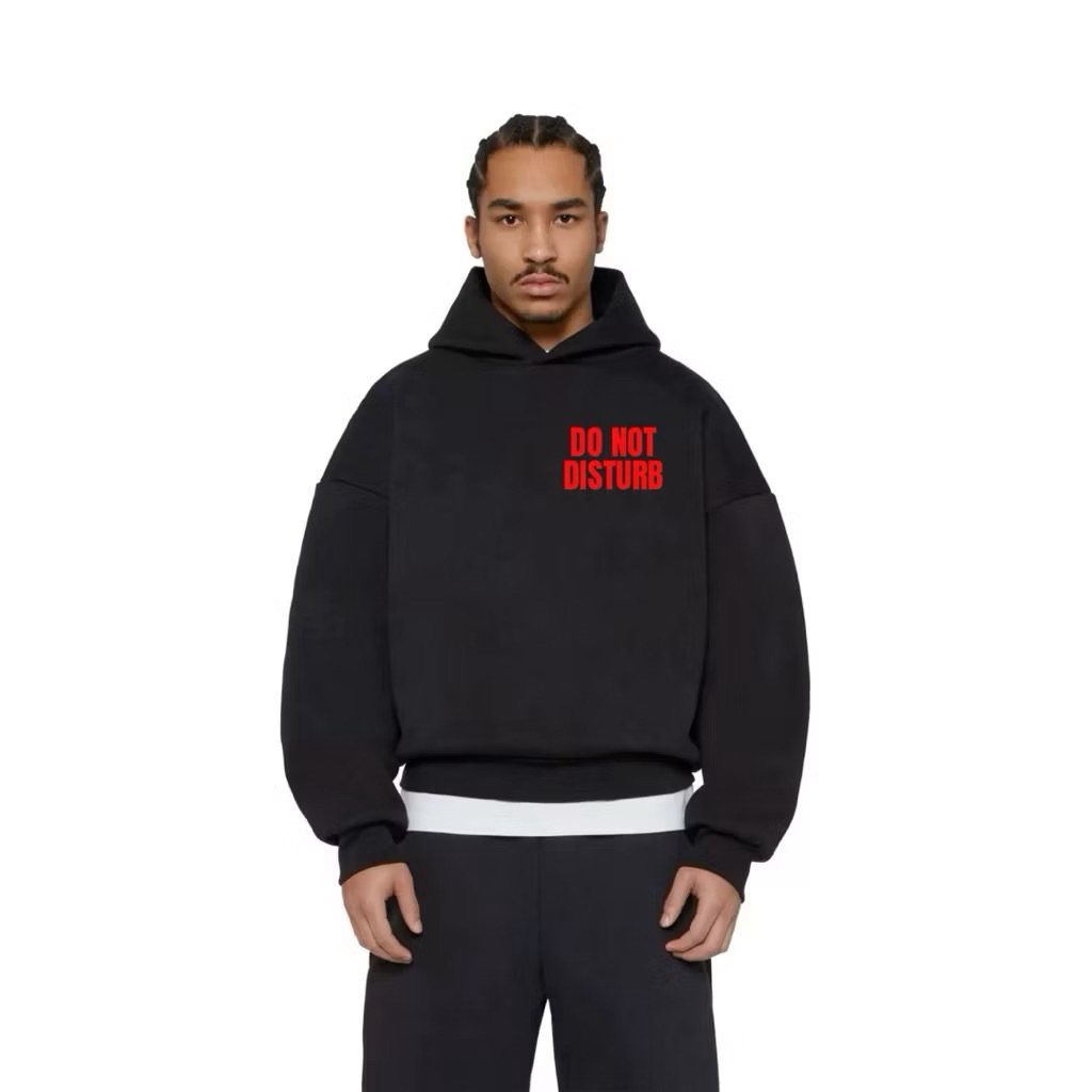 Hoodie Boxy Fit 330 Gsm Fit Do Not Disturb Hoodie Boxy OVERSIZE