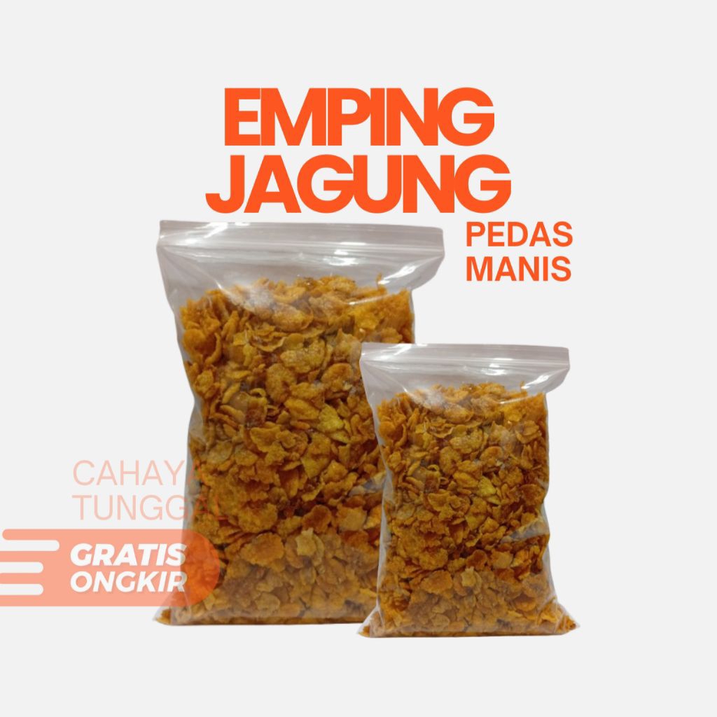 Emping Jagung Geprek Pedas Manis 500gr Super Gurih