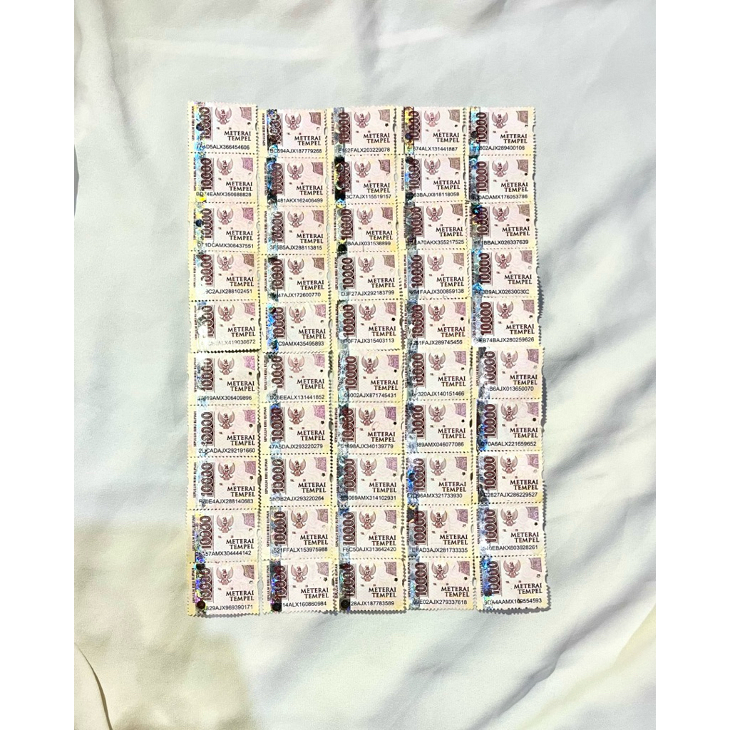 [ISI 500 PCS] - MATERAI TEMPEL ORI 100% - MATERAI TEMPEL TEMBUS SINAR UV - MATERAI TEMPEL ASLI