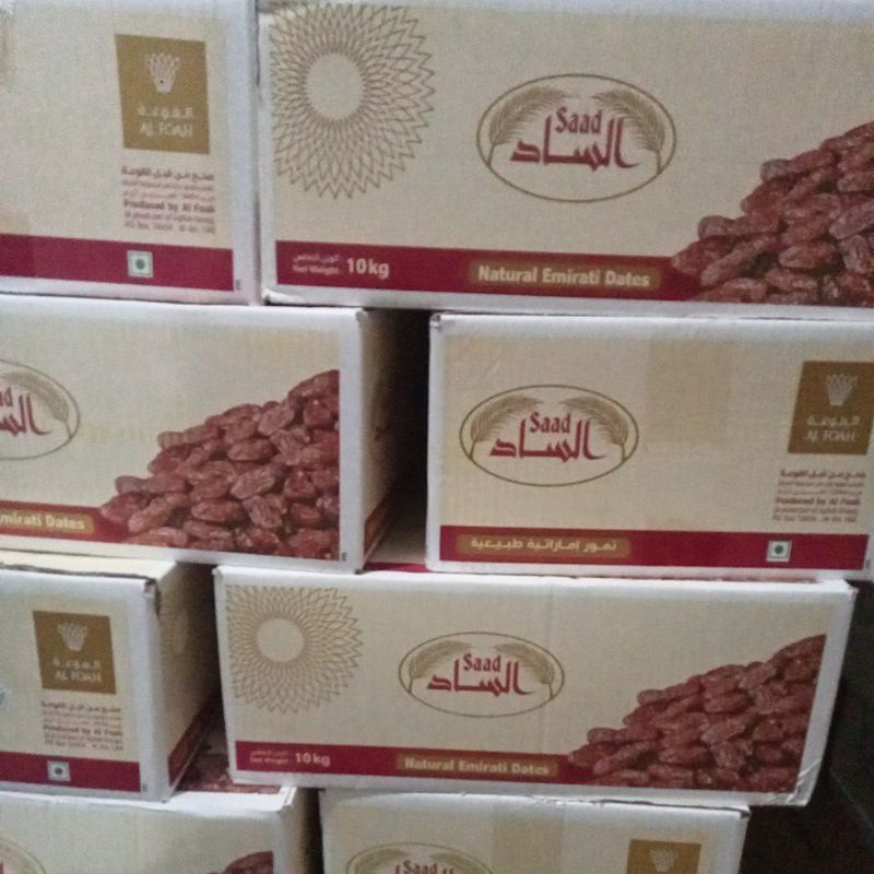 kurma khalas saad 10 kg natural emerald dates/ kurma khalas saad 10 kg