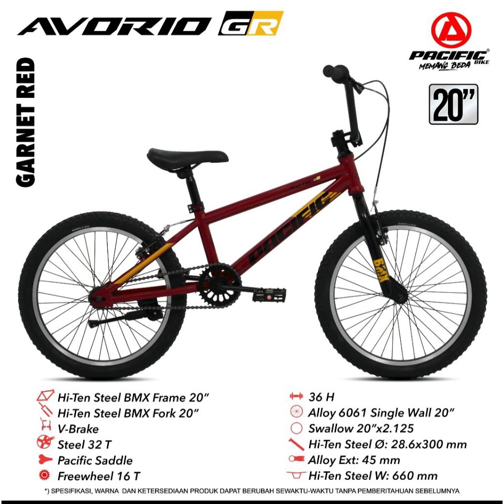 sepeda 20 bmx pacific Avorio GR