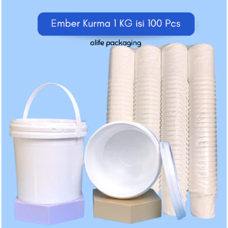 Ember Kurma 1 kg | Pail Kurma 1 kg | Kemasan Ember 1 kg - isi 100 pcs