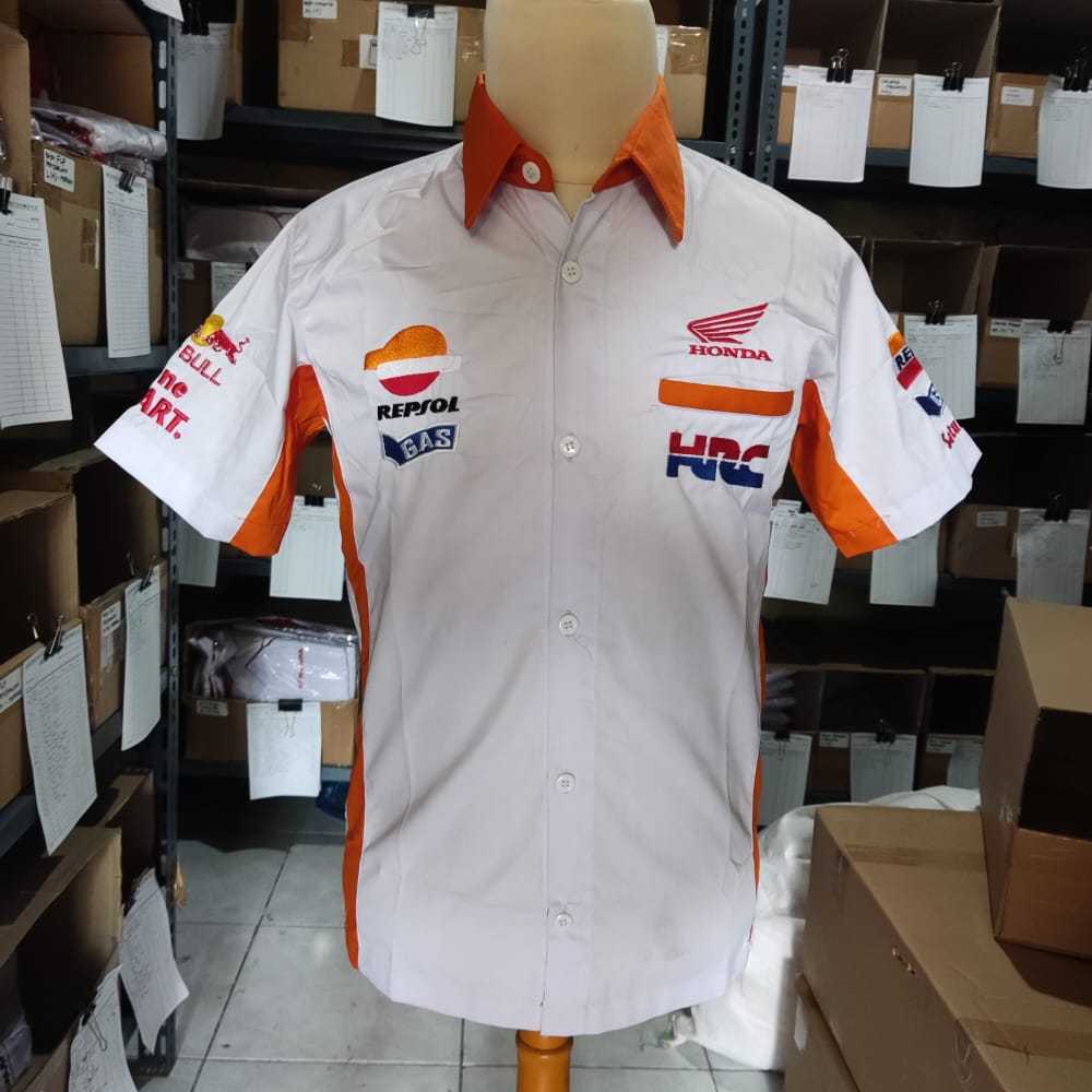 Baju Kemeja Repsol Honda Putih