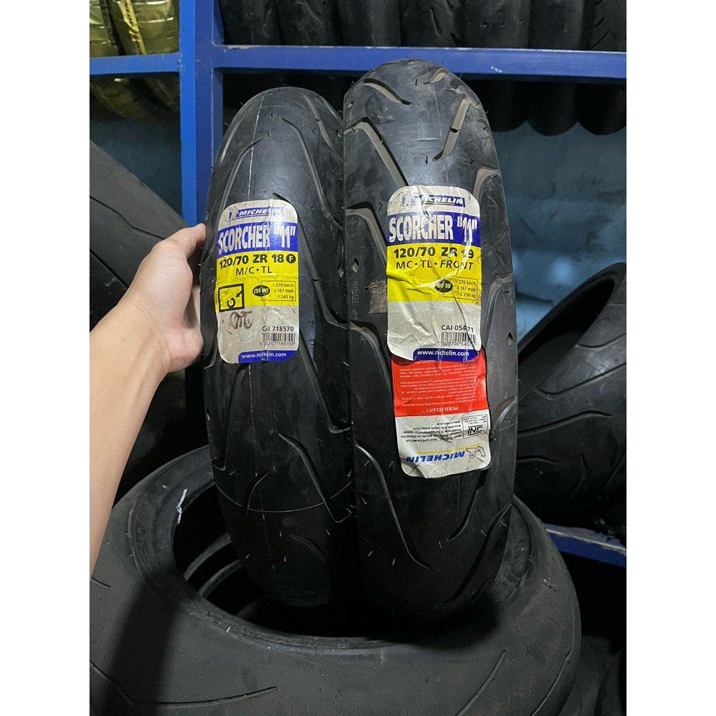 PROMO  Ban luar Michelin scorcher 120/70-18 dan 120/70-19 New nos