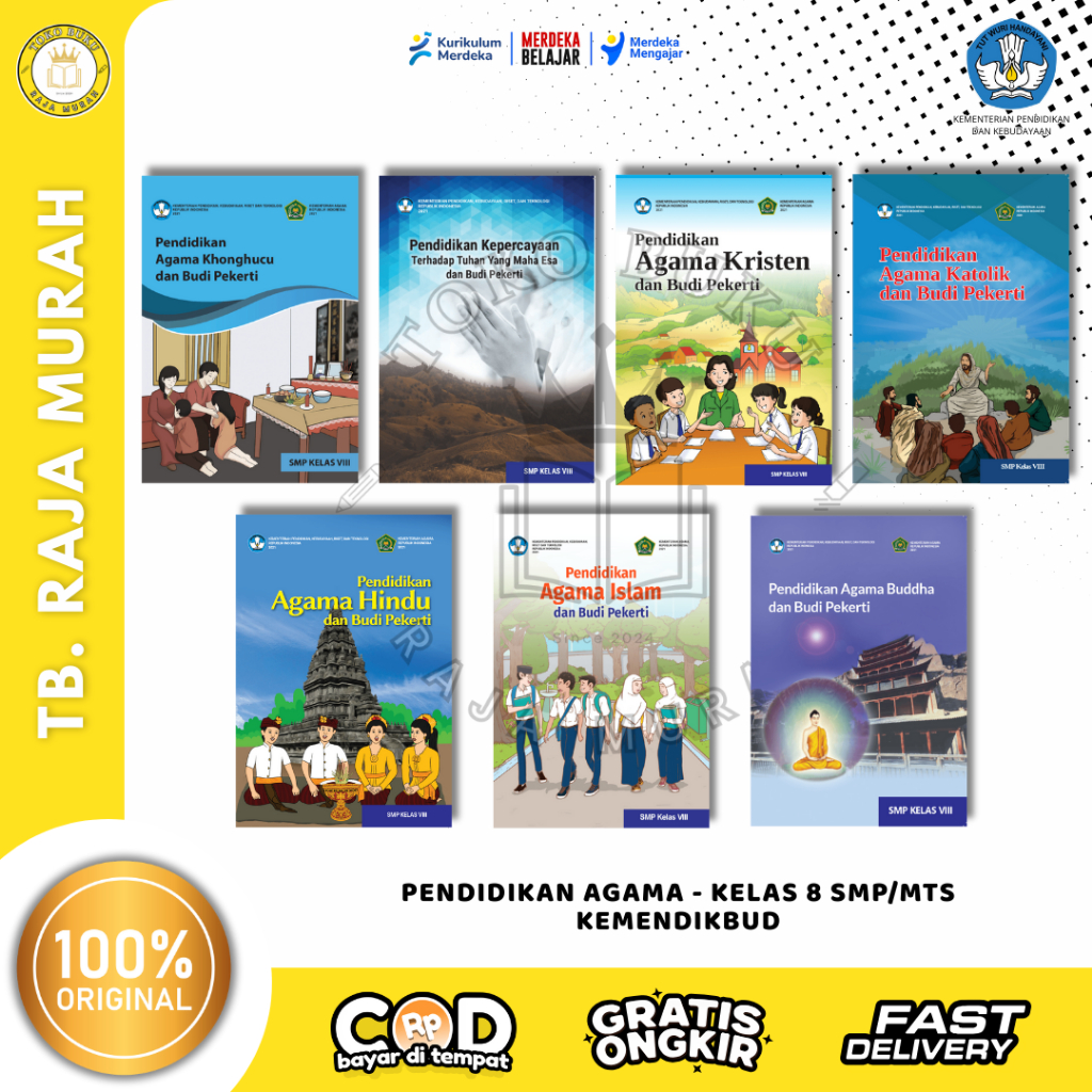 Buku Paket Siswa Pendidikan Agama KELAS 8 SMP/MTS Kumer Lengkap - Kemendikbud
