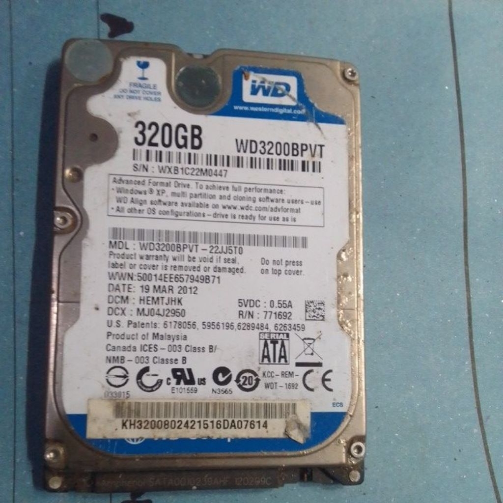 HDD 320GB HEALTH 100%