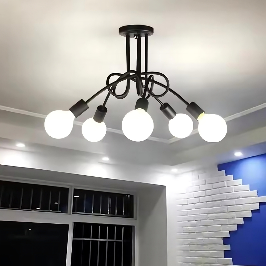 Lampu Gantung Plafon Hias Rumah Minimalis Fitting Bohlam Industrial