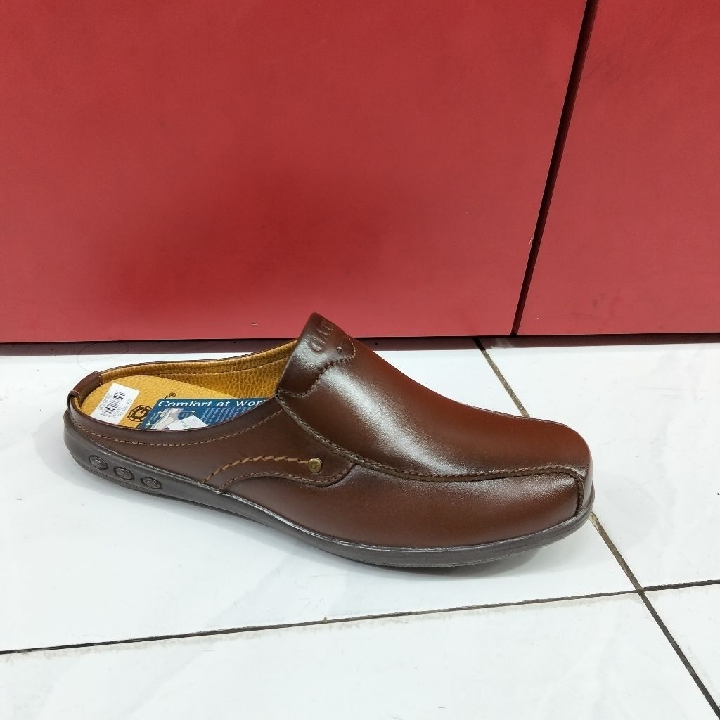SEPATU BUSTONG PRIA GATS NB 003 BROWN KULIT ORIGINAL
