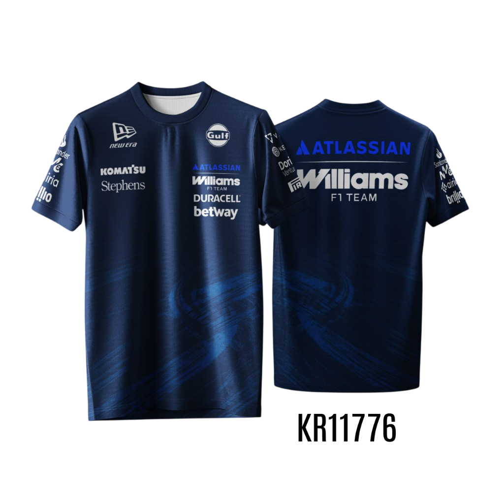 Jersey F1 Full Print WILLIAMS RACING 2026 Kerah Reguler