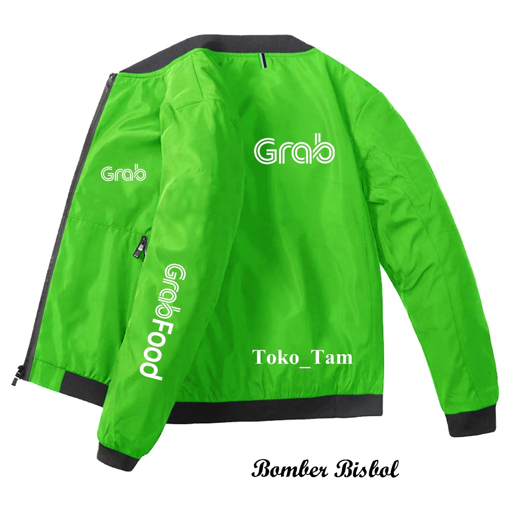 Diskon Jaket Bomber Parasut driver ojol grab grabbike terbaru jaket Bisbol distro grab grabfood Prem