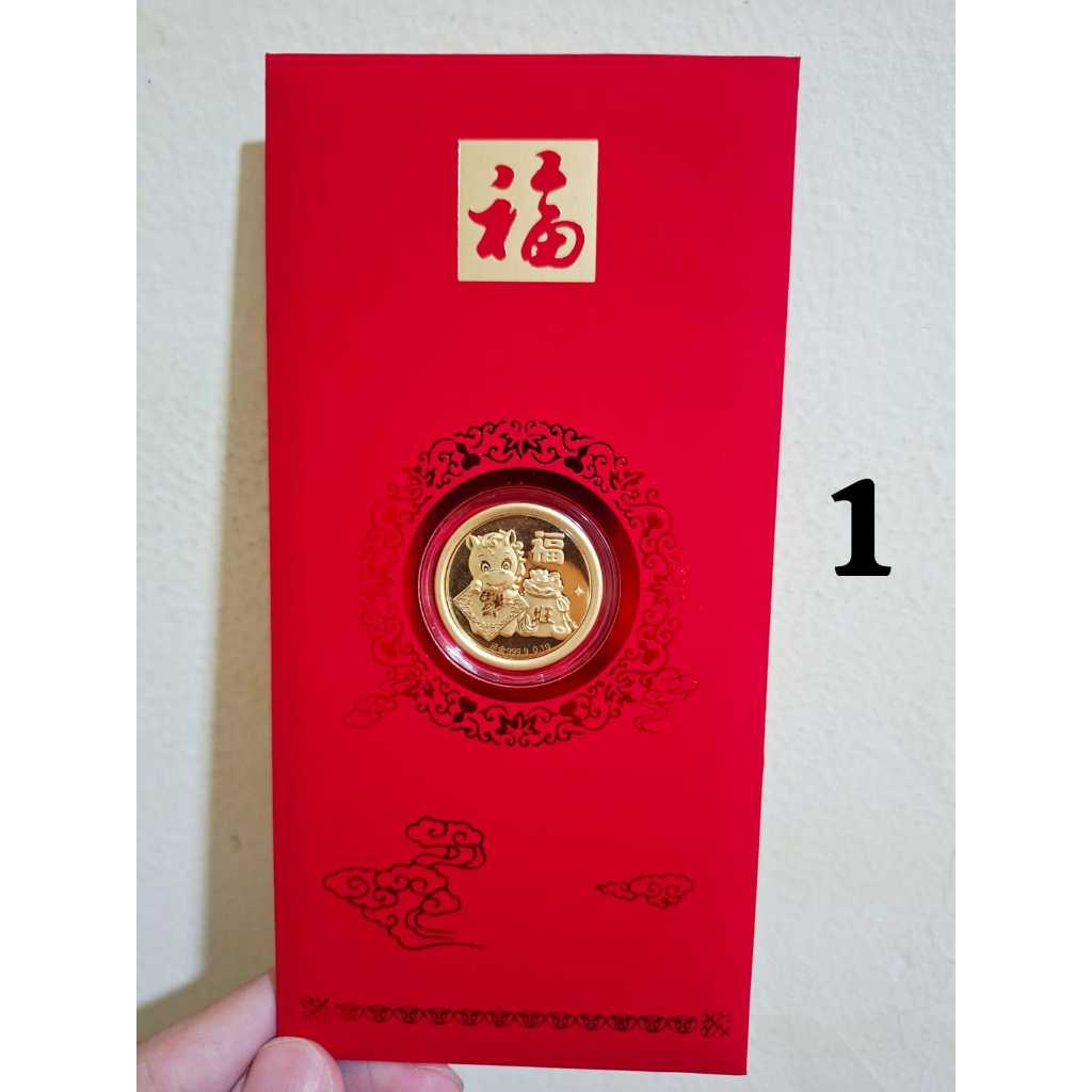 Angpao emas asli Shio Kuda 0.1g 24K