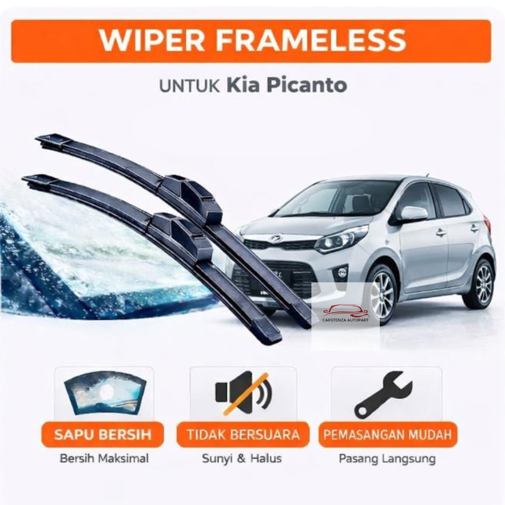 Wiper Frameless Picanto 2010 Wiper Picanto 2011 Wiper Picanto 2013 Wiper Depan 1 Set