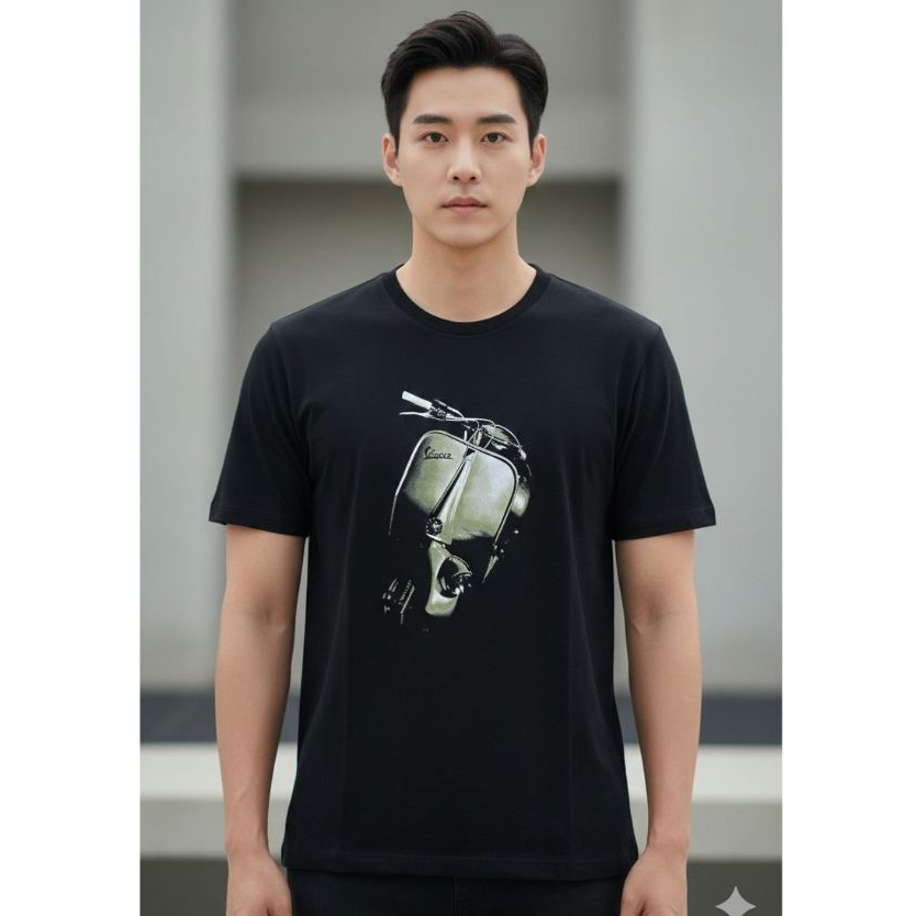 3"NThree Kaos Tangan Pendek Pria motif Pesva / Atasan Pria