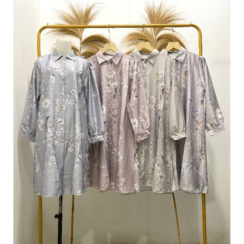 Tunik Silk Premium/Tunik Motif /Tunik Wanita Kode 3985