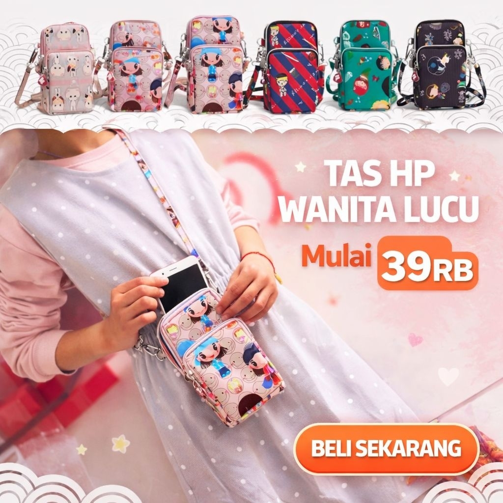 Tas HP Anak Perempuan Wanita TS131 Mini Import /Tas Anak Cewek Sling bag Mini Kecil Terbaru