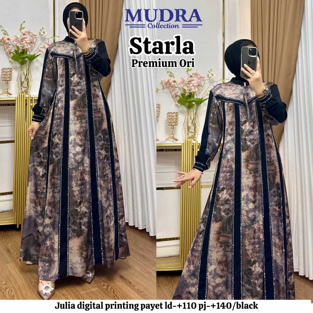 Gamis Mudra Collection / Gamis Terbaru / Gamis Wanita / Gamis Premium / Starla / Mudra Hijab